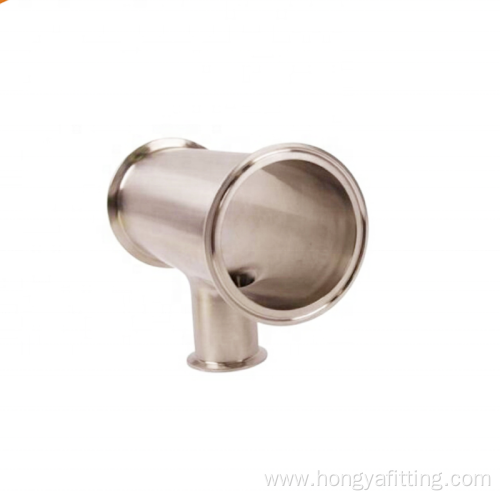 SS304 Sanitary Stainless Steel Tri Clamp Reducing Tee